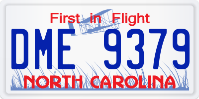 NC license plate DME9379