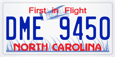 NC license plate DME9450