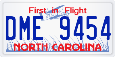 NC license plate DME9454