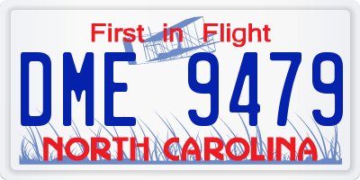 NC license plate DME9479