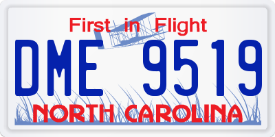 NC license plate DME9519