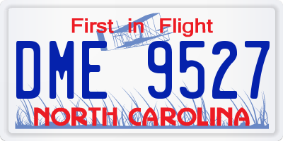 NC license plate DME9527