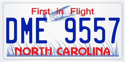 NC license plate DME9557