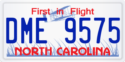 NC license plate DME9575