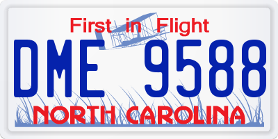 NC license plate DME9588