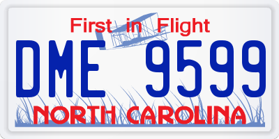 NC license plate DME9599