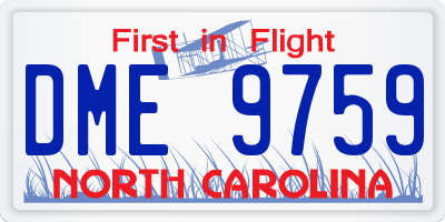 NC license plate DME9759