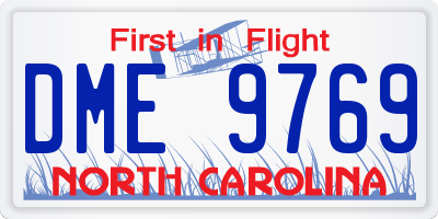 NC license plate DME9769