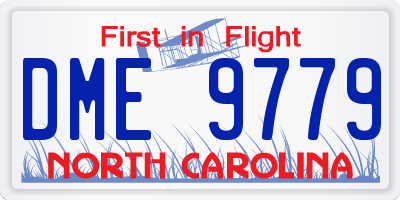 NC license plate DME9779