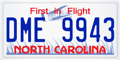 NC license plate DME9943