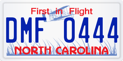NC license plate DMF0444