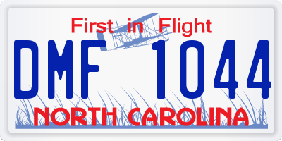 NC license plate DMF1044
