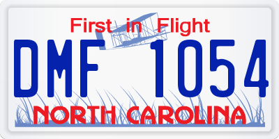 NC license plate DMF1054