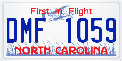 NC license plate DMF1059