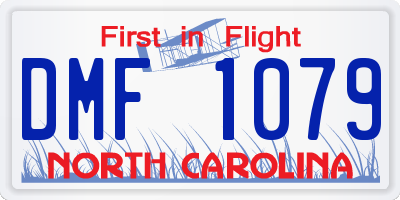 NC license plate DMF1079