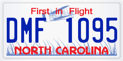 NC license plate DMF1095