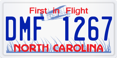 NC license plate DMF1267