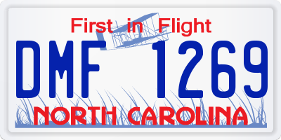 NC license plate DMF1269
