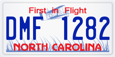 NC license plate DMF1282