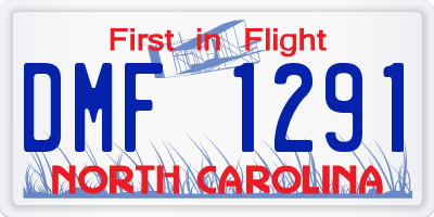 NC license plate DMF1291