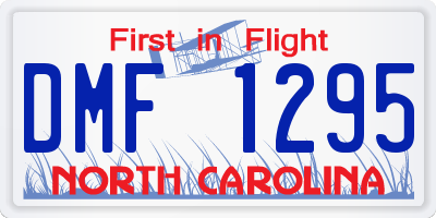 NC license plate DMF1295
