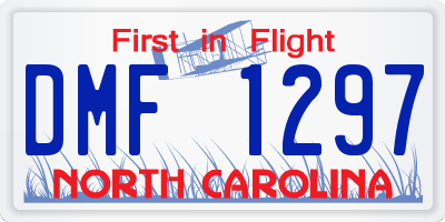 NC license plate DMF1297