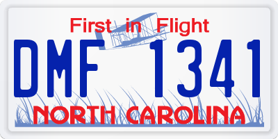 NC license plate DMF1341