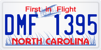 NC license plate DMF1395
