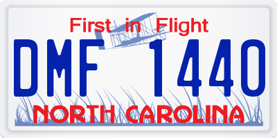 NC license plate DMF1440