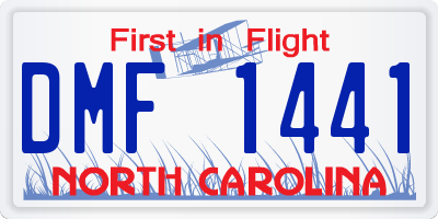 NC license plate DMF1441