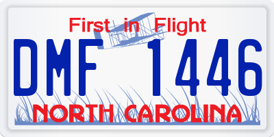 NC license plate DMF1446