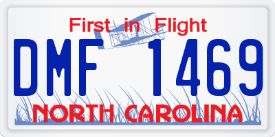 NC license plate DMF1469