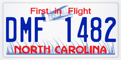 NC license plate DMF1482