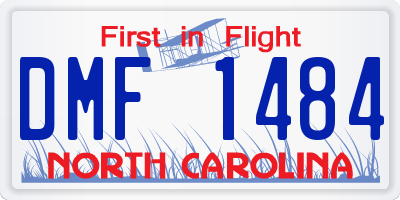 NC license plate DMF1484
