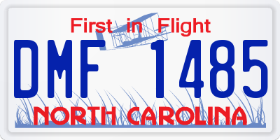 NC license plate DMF1485