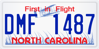NC license plate DMF1487