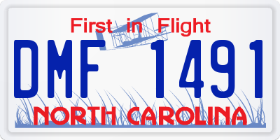 NC license plate DMF1491