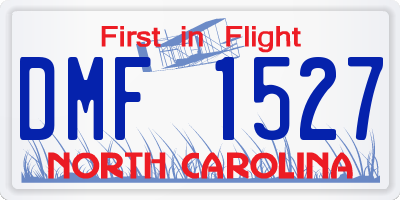 NC license plate DMF1527