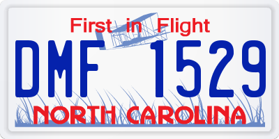 NC license plate DMF1529