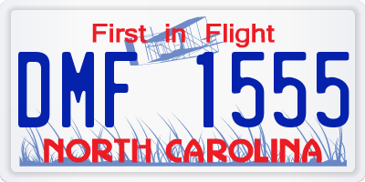 NC license plate DMF1555