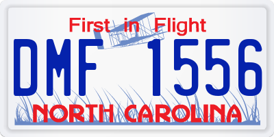 NC license plate DMF1556