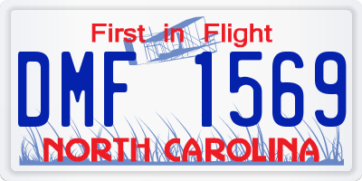 NC license plate DMF1569