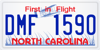 NC license plate DMF1590