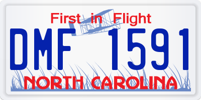NC license plate DMF1591