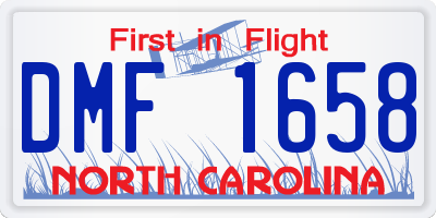 NC license plate DMF1658