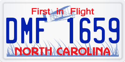 NC license plate DMF1659
