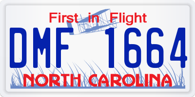 NC license plate DMF1664