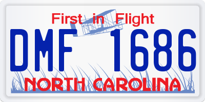 NC license plate DMF1686