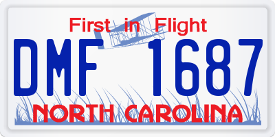 NC license plate DMF1687