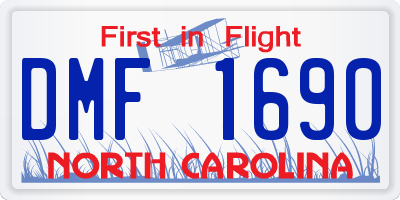 NC license plate DMF1690